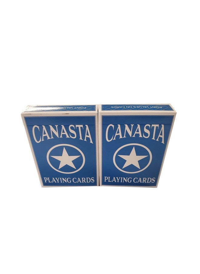 Bicycle Merz67 Llc 2 Deck Canasta Playing Cards Set W/Points, Blue Back - Image 1