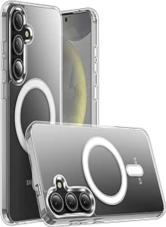 Magsafe compatible case for Samsung Galaxy S24 Plus - MagSafe PC & TPU Clear Phone Case raised edges to protect the camera cover for Galaxy S24 Plus (6.7" inch)