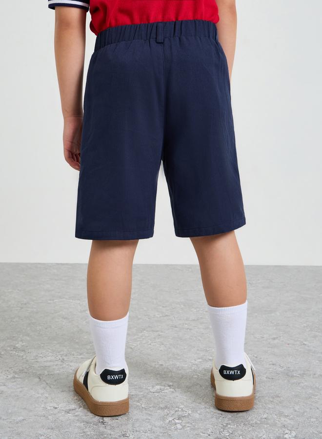 Styli Boys Solid Shorts with Elastic Waistband - Image 3