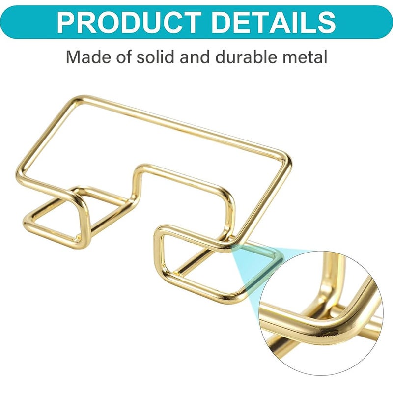 Climberty ® 1Pcs Visiting Card Holder for Men, Business Card Holder for Desk, Business Card Holder Display Stand, Modern Business Card Organizer, Desktop Business Card Holders (Gold) - Image 3