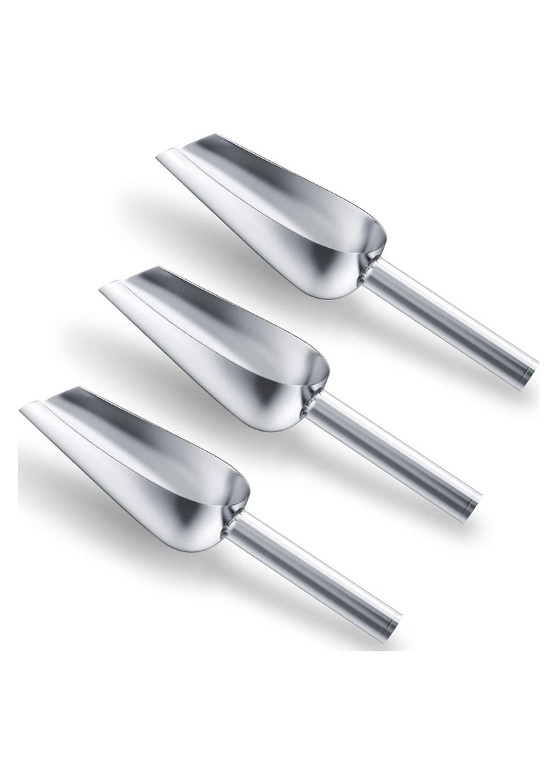 Oasisgalore 3 Pcs Stainless Steel Ice Scoop Set, 8/9/10-inch, for Candy, Ice, Dry Goods, Popcorn.  - Image 1