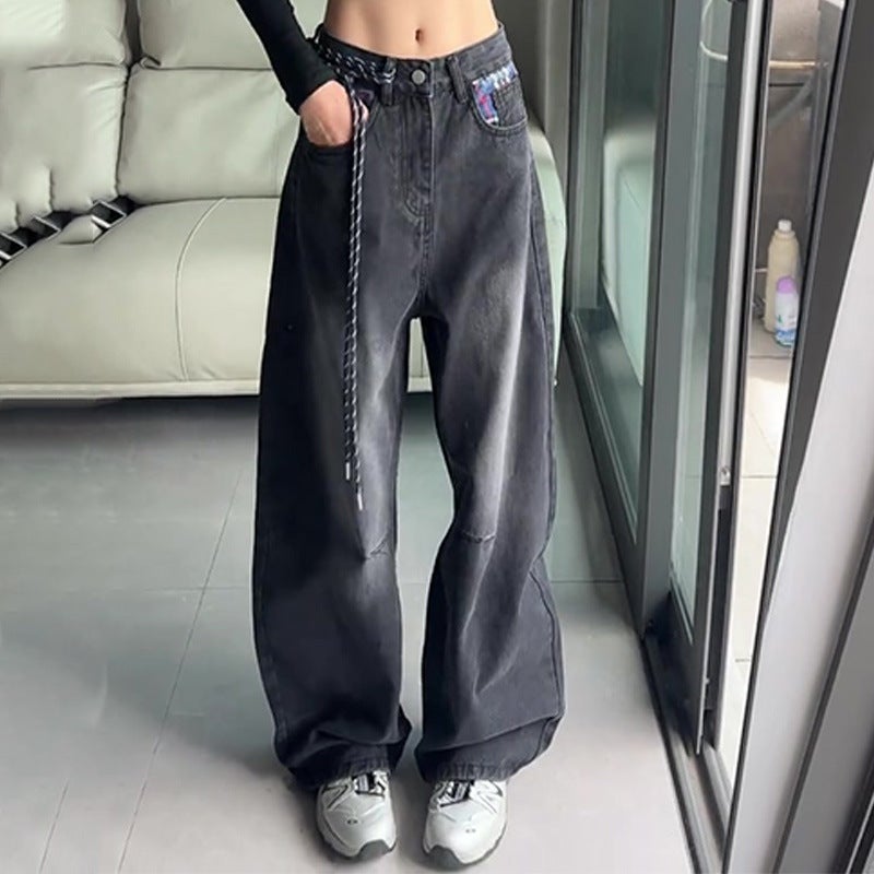 Unisex Classic Denim Jeans Loose Fit Daily Outdoor Wear - Image 1