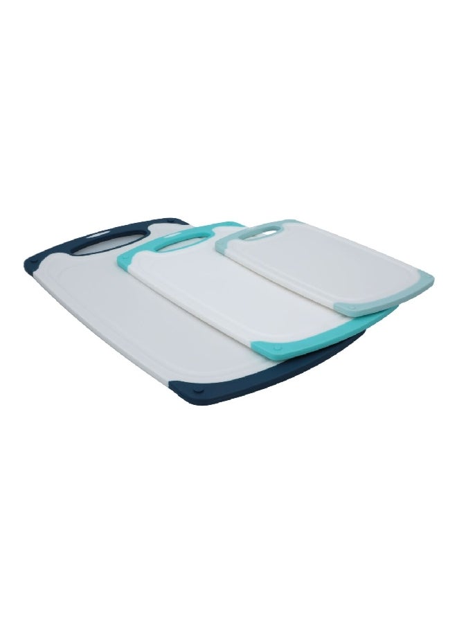 كور كيتشن ألواح تقطيع من سلسلة مضادة للميكروبات 3 قطع أبيض وأزرق 3.067 × 27.6 × 42.2 سم AC31700 - Image 3