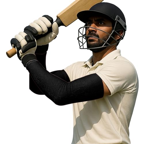 Nivia Cricket Arm Sleeves Roll for Men & Women, UV Protection, Breathable Fabric, Stretch Fit for Training & Match Use, Black, 5M Roll - Image 1