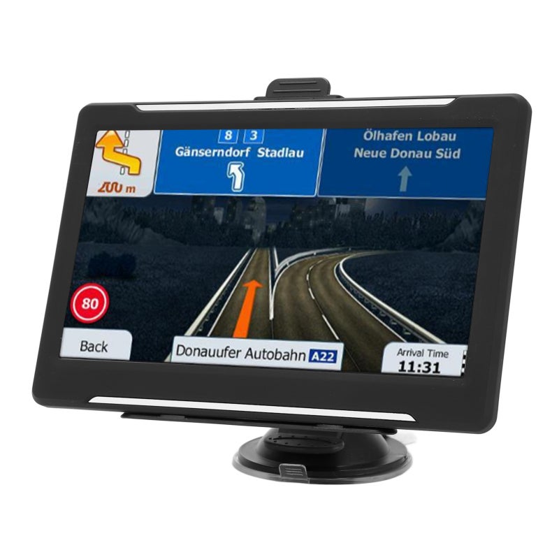 نظام الملاحة GPS للسيارة بشاشة 7 بوصات بدقة 800x480 نظام تحذير التوقفات المهمة - ملاحة دون اتصال 8 جيجابايت 256 ميجابايت لإدخال سهل للعناوين تعليمات مرئية وصوتية - Image 2