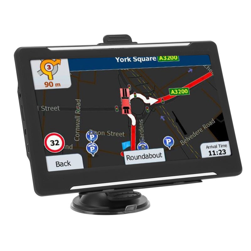 نظام الملاحة GPS للسيارة بشاشة 7 بوصات بدقة 800x480 نظام تحذير التوقفات المهمة - ملاحة دون اتصال 8 جيجابايت 256 ميجابايت لإدخال سهل للعناوين تعليمات مرئية وصوتية - Image 3