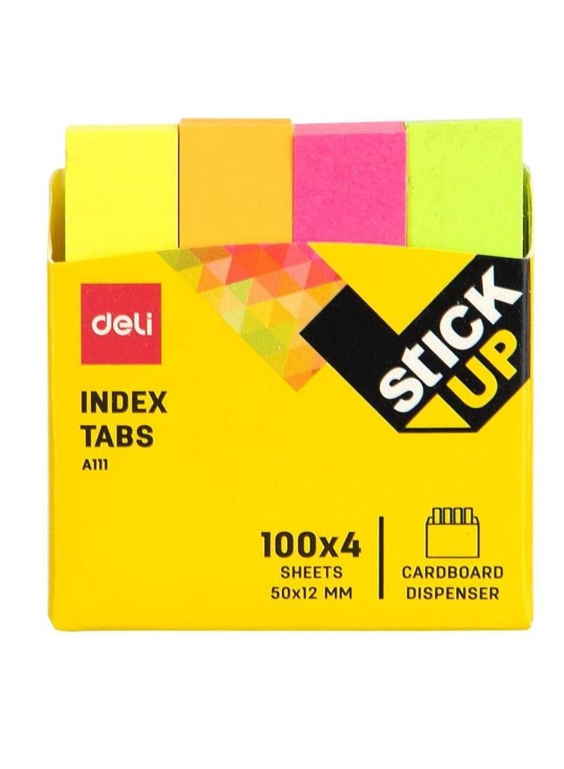 Deli 2-Pack Index Tab 50x12mm Size Multicolour - Image 2
