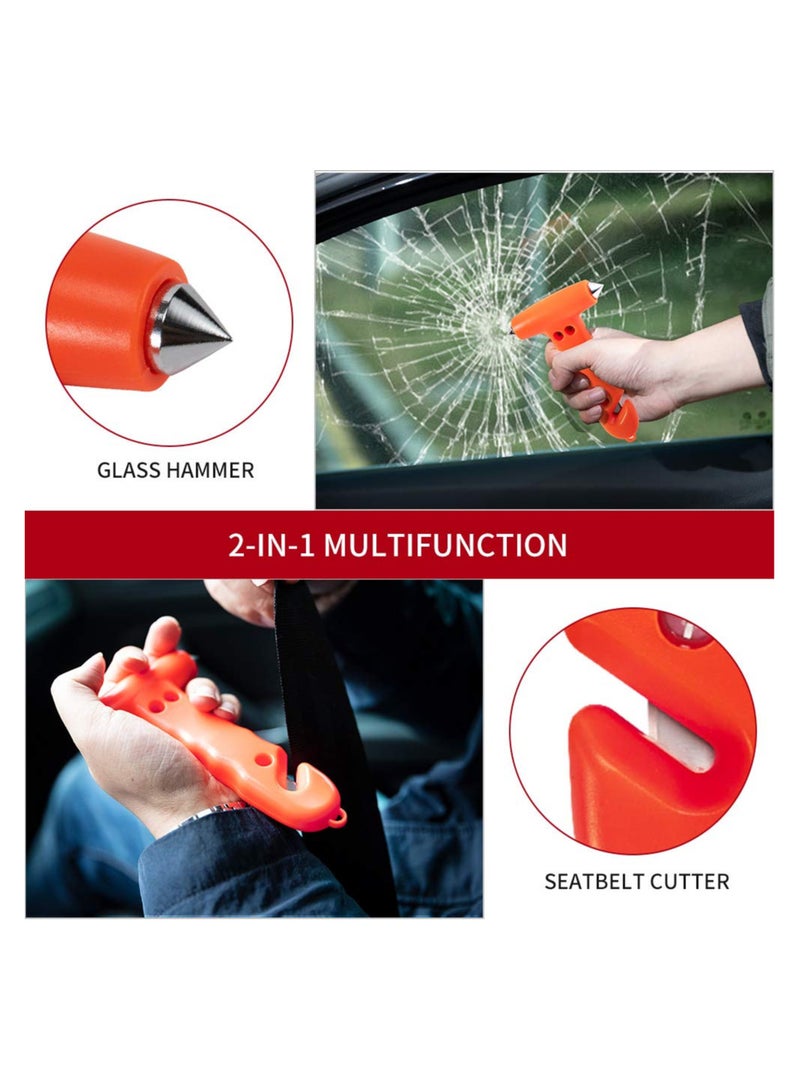 Generic 2-Pack Car Safety Hammer with Window Breaker & Seat Belt Cutter - Emergency Escape Tool for Auto Accidents, Family Rescue & Emergency Situations in Striking Red  - Image 3