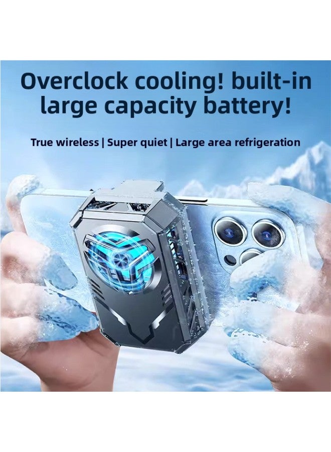 [No Plug-in] Wireless Mobile Phone Radiator Semiconductor Cooling Artifact Back Clip Non-plug-in Charging Back Clip-Color:f30 Built-in Battery  - Image 1