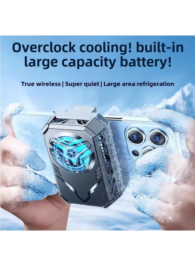 [No Plug-in] Wireless Mobile Phone Radiator Semiconductor Cooling Artifact Back Clip Non-plug-in Charging Back Clip-Color:f30 Built-in Battery  - Image 2
