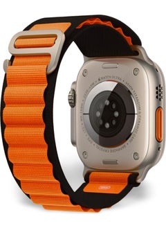 Cosmostech Compatible for Smart Watch Watch 42MM 44MM 45MM 49MM 1/2/3/4/5/6/se/7/8/ultra Double Layer Band and Strap Black(Orange)  - Image 1