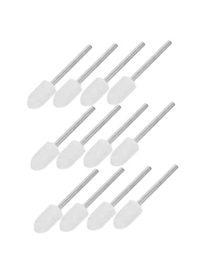 12pcs Felt Polishing Wheels for Drill Gentle Buffing Nail Art Finishing - Image 1