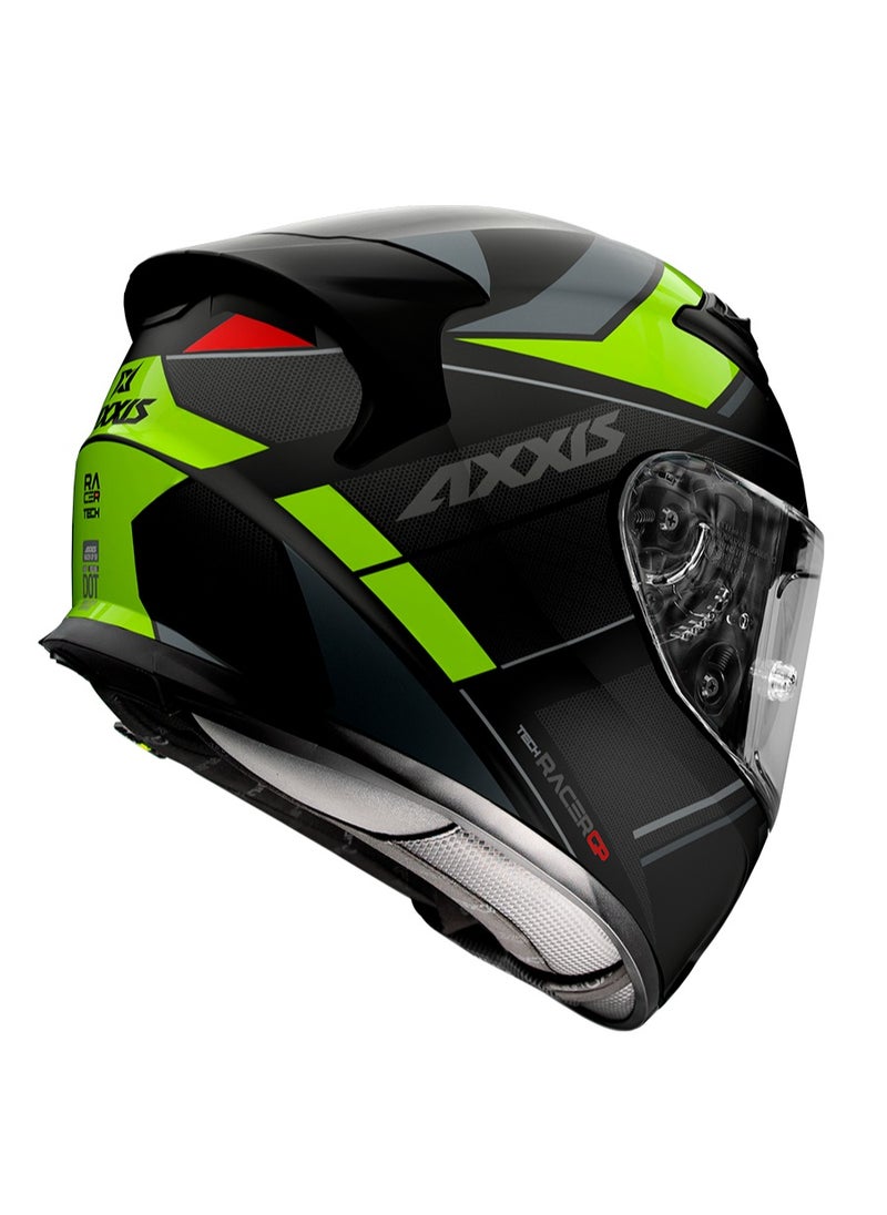AXXIS FULL FACE helmet AXXIS GP RACER SV FIBER tech matt fluor yellow XXL  - Image 3