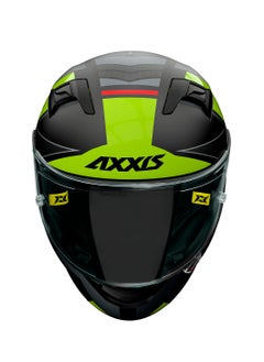 AXXIS FULL FACE helmet AXXIS GP RACER SV FIBER tech matt fluor yellow XXL  - Image 2