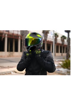 AXXIS FULL FACE helmet AXXIS GP RACER SV FIBER tech matt fluor yellow XXL  - Image 5