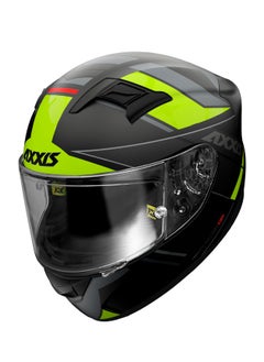 AXXIS FULL FACE helmet AXXIS GP RACER SV FIBER tech matt fluor yellow XXL  - Image 1