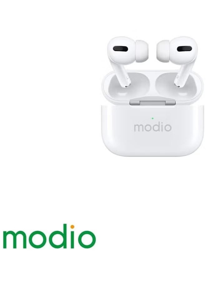 modio ME8 True Wireless Stereo Earbuds with Bluetooth 5.3 – Touch Control In-Ear Headset with HD Sound, Built-In Mic, Noise Isolation  Long Battery Life – Compact Charging Case Included – Compatible with Android, iOS  Tablets – Free Protective Carry Case - Image 3