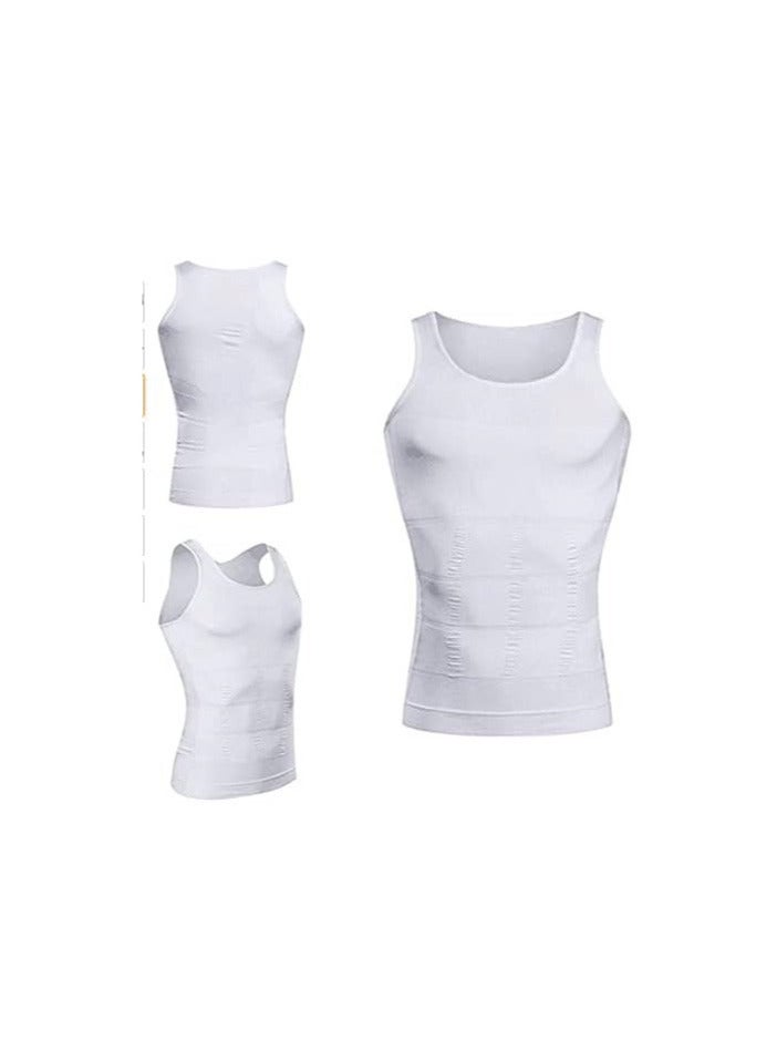 bunca Men's slimming compression sleeveless body shaper for body shaping, concealing belly fat, reducing gynecomastia, and improving daily posture. - Image 2