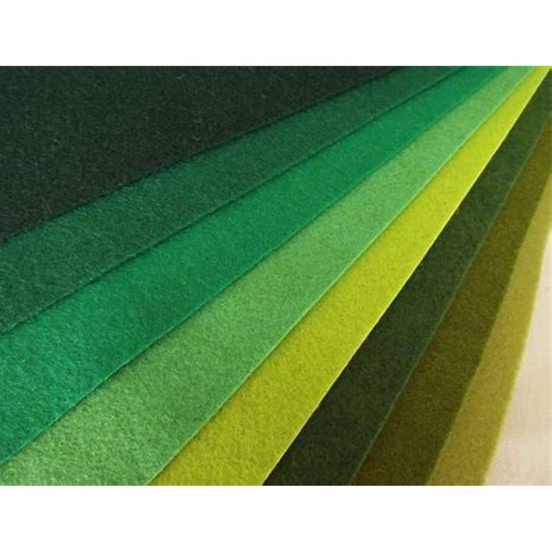 CANVASS 20 Pieces St Patricks Day Green Felt Fabric Sheets 8 x 12 Inch Palm Leaf Soft Non Woven Assorted Color Felt Fabrics Squares Sewing Patchwork Felt Craft for St Patricks Christmas DIY - Image 2
