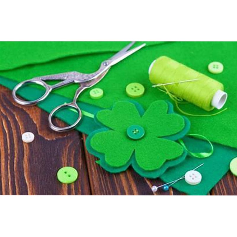 CANVASS 20 Pieces St Patricks Day Green Felt Fabric Sheets 8 x 12 Inch Palm Leaf Soft Non Woven Assorted Color Felt Fabrics Squares Sewing Patchwork Felt Craft for St Patricks Christmas DIY - Image 4