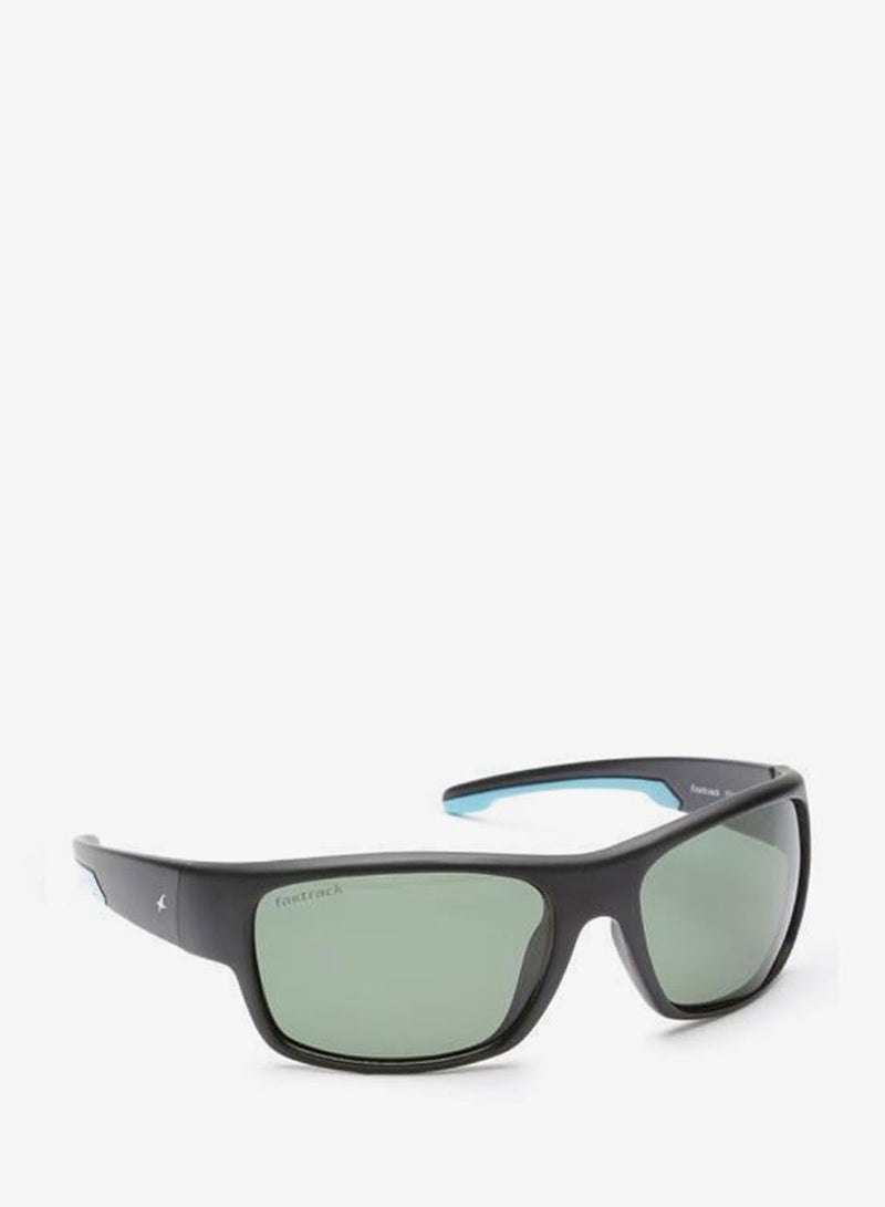 fastrack Polarized Sunglasses Black Frame Green Mirror Lens 60mm  - P314GR2PV - Image 1