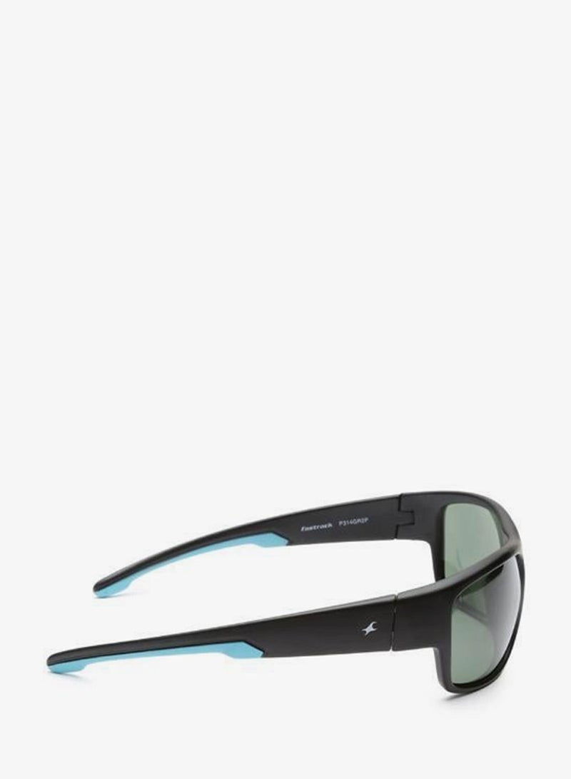 fastrack Polarized Sunglasses Black Frame Green Mirror Lens 60mm  - P314GR2PV - Image 3