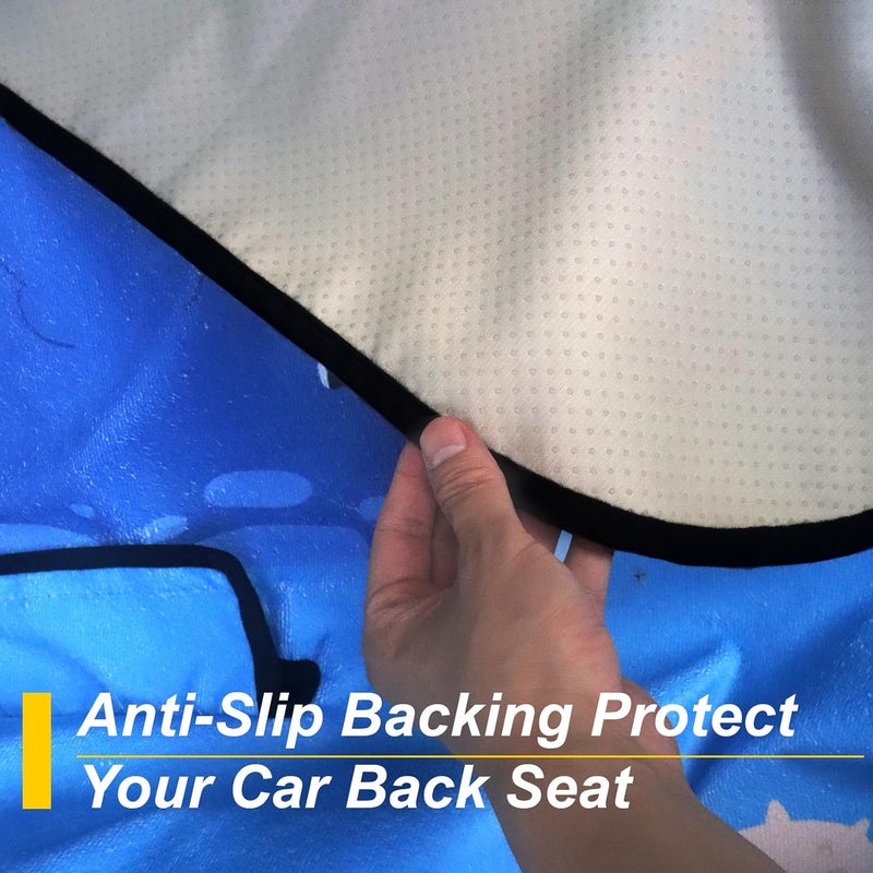 Back Seat Cover for Car Trucks Van SUV Jeep,Waterproof Rear Bench Towel Seat Covers for Dogs and Kids,Automotive Backseat Protector(Seaworld), CRSC-001 - Image 5