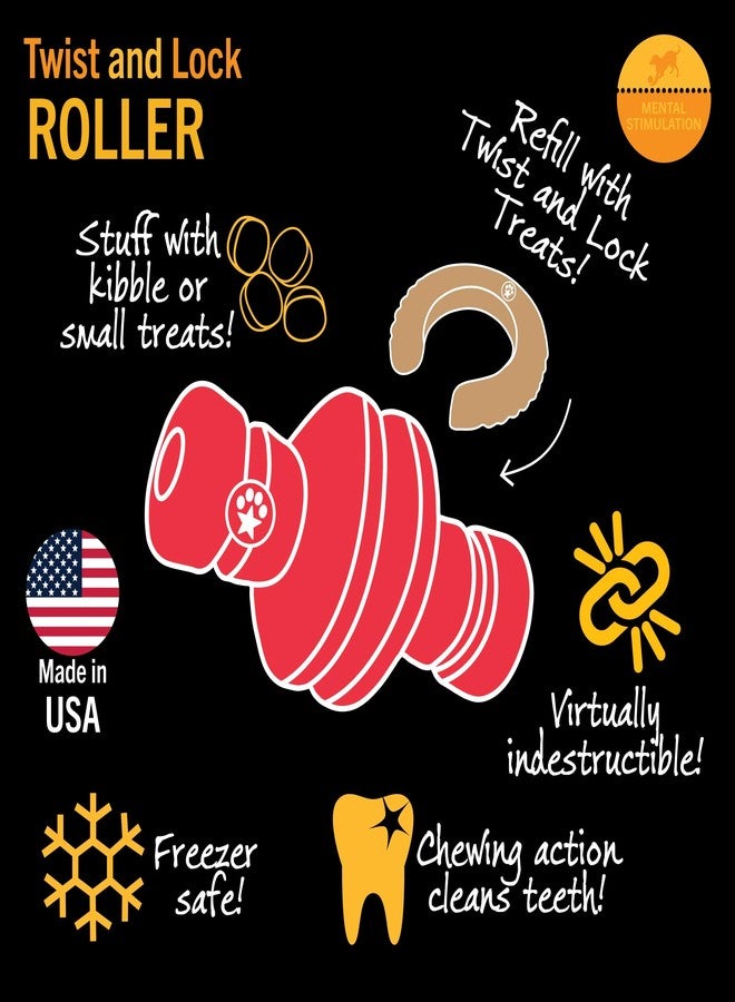 Starmark Twist and Lock Roller Interactive Dog Toy - Image 5