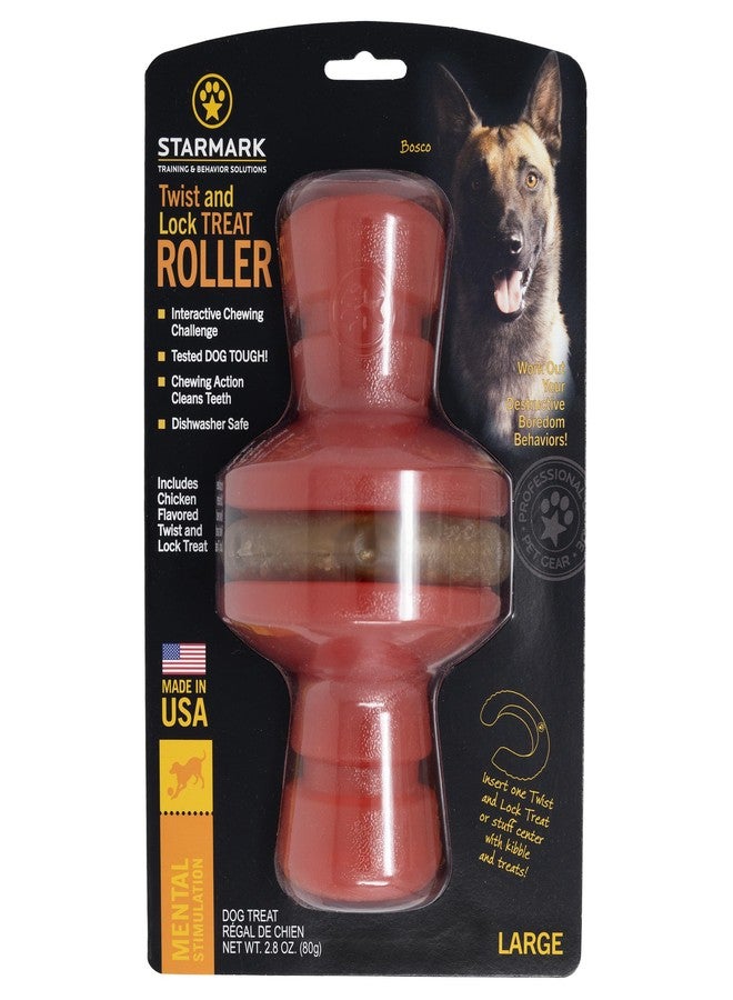 Starmark Twist and Lock Roller Interactive Dog Toy - Image 1