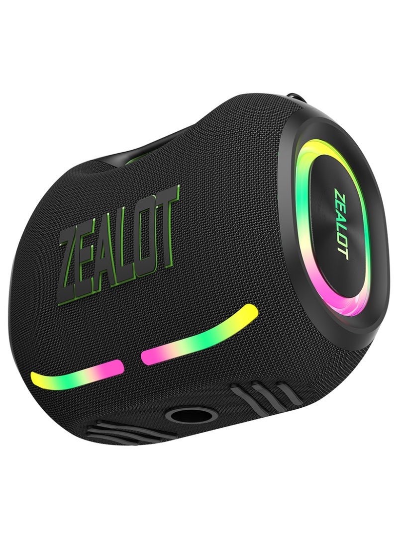 زيلوت مكبر صوت بلوتوث ZEALOT ZE01 120W المحمول المقاوم للماء IPX5 مع مضخم صوت لاسلكي خارجي ستيريو بصوت عالي مع bass عميق. بطارية كبيرة 24000 مللي أمبير لتشغيل مستمر حتى 48 ساعة. متوافق مع الهاتف/الكمبيوتر المحمول/الجهاز اللوحي/الكمبيوتر/التلفزيون. يدعم التشغيل عبر منفذ 3.5 مللي/يو إس بي/بطاقة TF. - Image 4