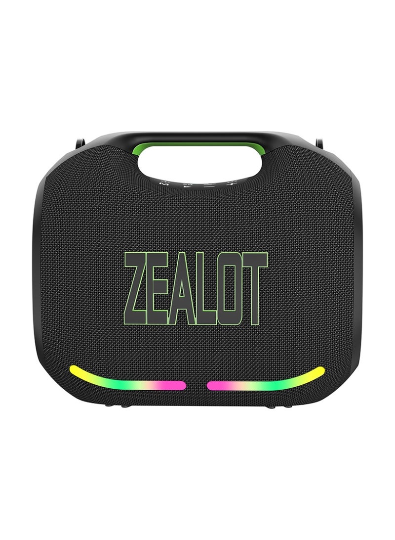 زيلوت مكبر صوت بلوتوث ZEALOT ZE01 120W المحمول المقاوم للماء IPX5 مع مضخم صوت لاسلكي خارجي ستيريو بصوت عالي مع bass عميق. بطارية كبيرة 24000 مللي أمبير لتشغيل مستمر حتى 48 ساعة. متوافق مع الهاتف/الكمبيوتر المحمول/الجهاز اللوحي/الكمبيوتر/التلفزيون. يدعم التشغيل عبر منفذ 3.5 مللي/يو إس بي/بطاقة TF. - Image 2