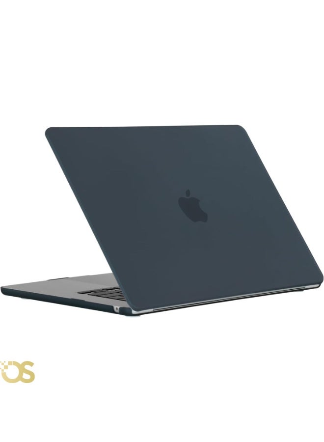 او اس كفر هارد شيل لماك بوك إير 15 بوصة من OS STORE — حماية مقاومة للخدوش والصدمات، تصميم نحيف وخفيف مع فتحات تهوية للحفاظ على تبريد الجهاز، سهل التركيب ومناسب للاستخدام اليومي — متوافق مع موديلات A3241 M4 إصدار 2025، A3114 M3 إصدار 2024، A2941 M2 إصدار 2023 (غطاء مطفي أسود مع واقي شاشة) - Image 2