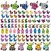 AWEELON 86pcs Mini Resin Animal FigurinesIncluding Glitter Glowing Duck Bunny Turtle Highland Cow Glitter Axolotl Aquarium Dollhouse Decor - Image 2