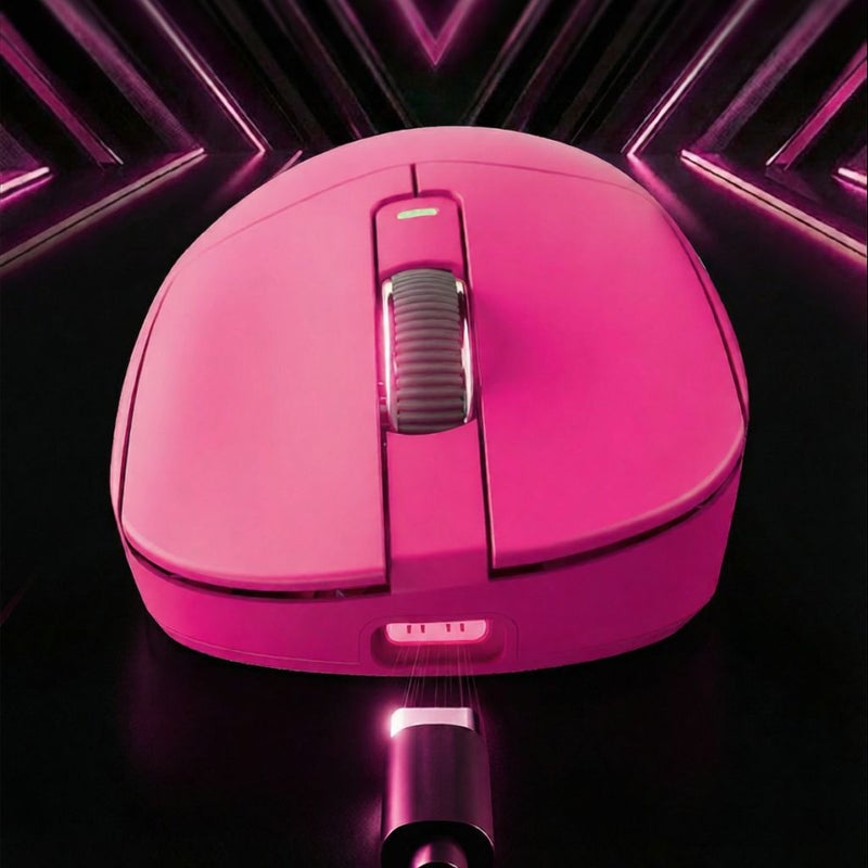 Eweadn H3 Ergonomic Lightweight Tri-Mode Bluetooth Mouse, Berry Red - Image 4