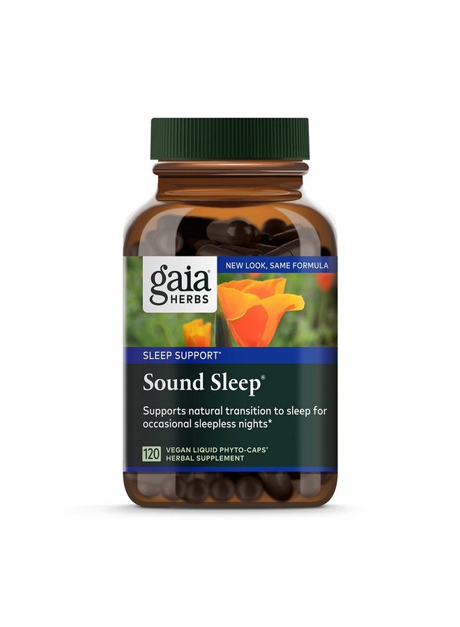 Sound Sleep Natural Sleep Support To Promote Calm & Relaxation To Support Restful Sleep With Valerian Root Kava Passionflower & More 120 Vegan Liquid Phytocapsules (40Day Supply)