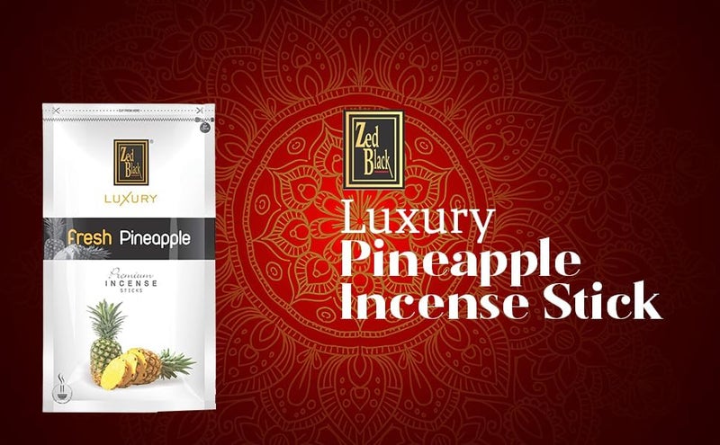 Zed Black Luxury Pineapple Incense Sticks - Pack of 4 - Fragrance Sticks - Image 4