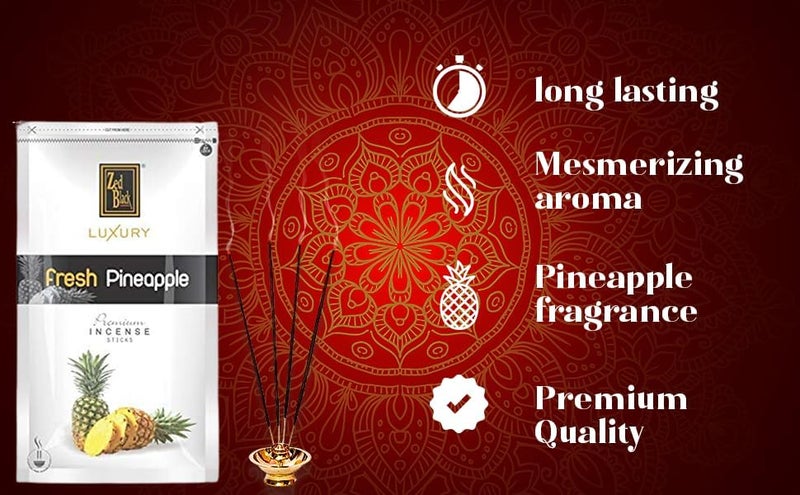 Zed Black Luxury Pineapple Incense Sticks - Pack of 4 - Fragrance Sticks - Image 5