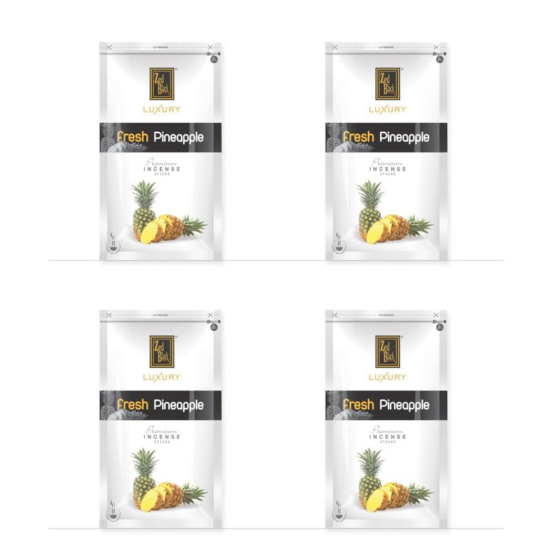 Zed Black Luxury Pineapple Incense Sticks - Pack of 4 - Fragrance Sticks - Image 1