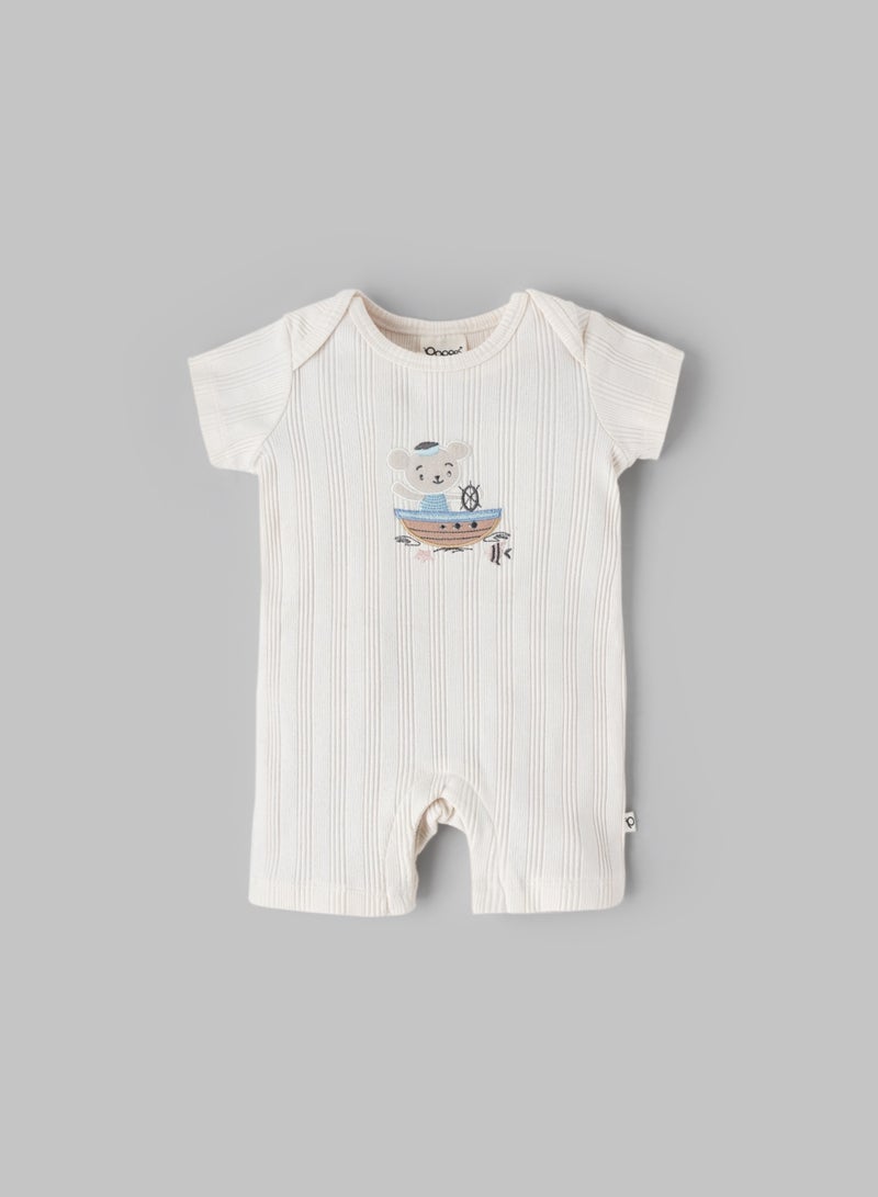 POPEES Baby Boy Romper -half sleeve cotton Bodysuit - Jumpsuit- Kids Clothing - Image 1