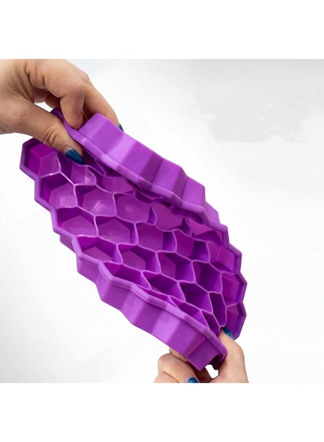 3-Pack Honeycomb Ice Cube Tray – 37-Slot, Silicone with Lid, Silicone Small Ice Cube Tray,Easy DIY Reusable Molds for Home - Image 5