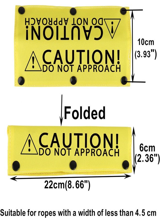 BLUPARK Funny Dog Leash Sleeve Caution Do Not Approach Dog Leash Wrap Sleeve Pet Birthday Gift (Caution Do Not Approach-YE Sleeve) - Image 2