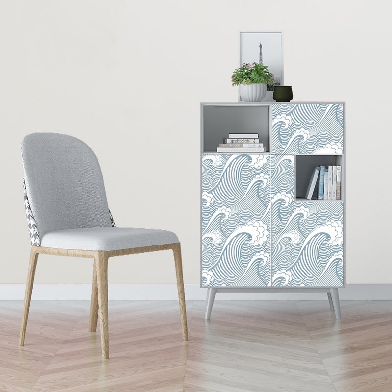 2pcs 300x45cm Background Tile Sticker Self Adhesive Wallpaper Living Room Bedroom Wall Sticker Furniture Renovation Sticker Decorative Wall Decal (Grey) - Image 5