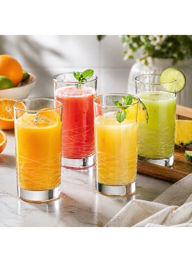 LIBBEY Luxury Glass Set – 4 Pieces, 450ml Capacity | Modern Design and a Touch of Elegance for Every Drink - Image 1