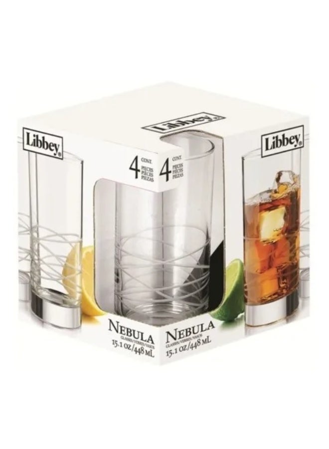 LIBBEY Luxury Glass Set – 4 Pieces, 450ml Capacity | Modern Design and a Touch of Elegance for Every Drink - Image 4