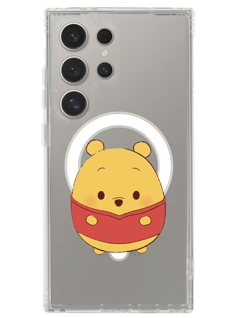 Theodor Magnetic Case for Samsung Galaxy S24 Ultra 6.8-inch Compatible with MagSafe Wireless Charging, Shockproof Phone Bumper Cover Pooh - Image 1