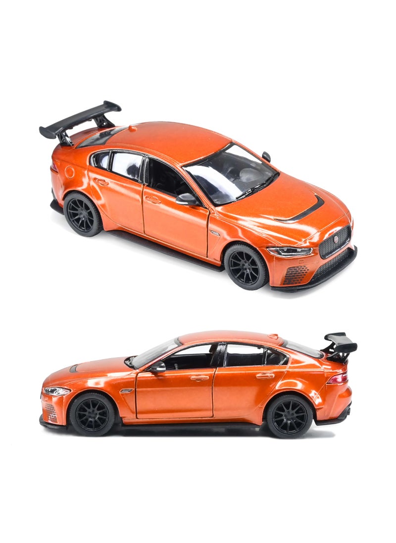 Kinsmart 1:38 Scale Pull Back Action  Door Openable Alloy Metal Jaguar XE SV Project 8 Hardtop Collectible Toy Car  - Image 1