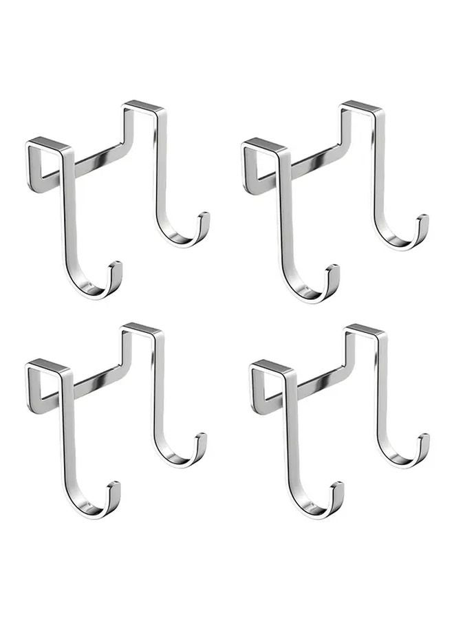 4 قطع خطافات حائط من الفولاذ المقاوم للصدأ لا تحتاج إلى حفر مقاومة للصدأ لتخزين المطبخ والحمام - Image 2