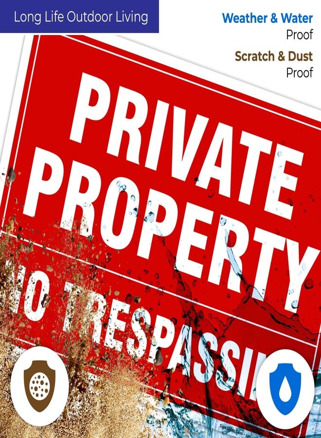 سيجو ساينس لافتة "ممنوع الدخول" - ملكية خاصة، لافتة سياج خاص، 10 × 7 بوصات، مصنوعة من الألومنيوم المقاوم للصدأ بسماكة 0.040 بوصة، مقاومة للبهتان، صنع في الولايات المتحدة الأمريكية - Image 5