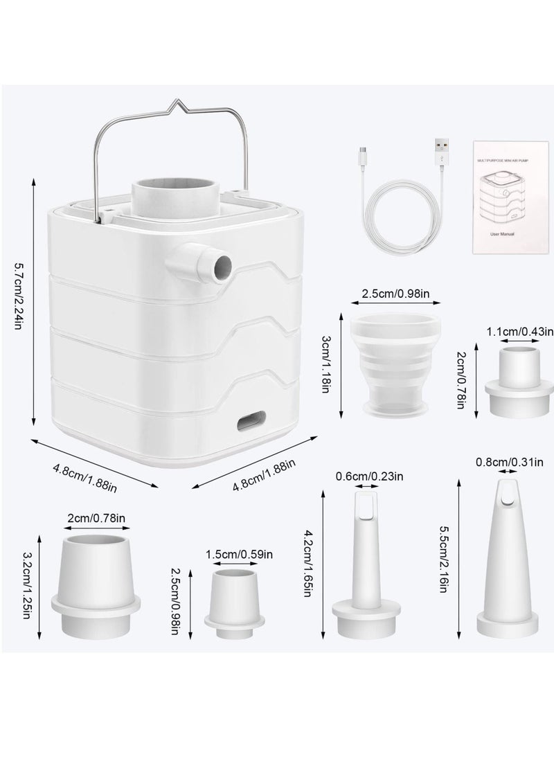 Portable Electric Air Pump - Rechargeable with Light and 6 Nozzles - Ideal for Camping, Pool Floats, Air Beds, Vacuum Storage Bags - pzsku/Z719459BF2569B0215F68Z/45/_/1689745383/1434289d-9111-43c3-97f3-63211133e204