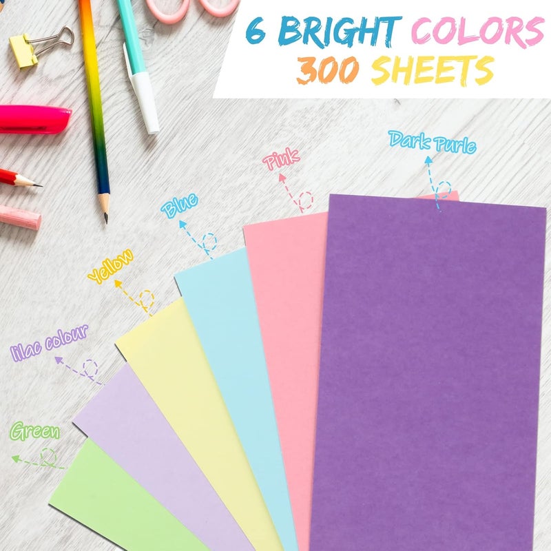 Fainne 300 Pcs 3 x 5 Inches Blank Index Cards 180 Gsm Thick Card Stock Assorted Color Neon Blank Flash Cards Colorful Study Notecards for Organizing(Fresh Colors) - Image 3